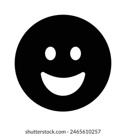 Vector creativo de emoji de la cara feliz en estilo moderno