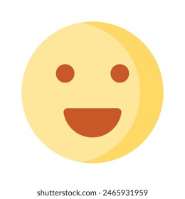 Vector creativo de emoji de la cara feliz en estilo moderno