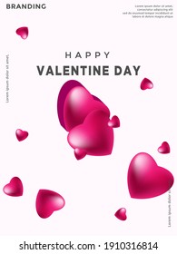 Creative vector happy valentine social media post template banner collection. online web promotion style Red color.