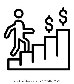 Creative vector icon financial progress
