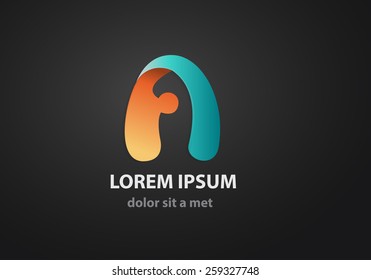 Creative vector icon, letter A. Modern logo idea for your company.