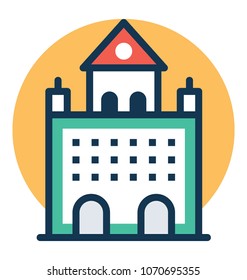 
A creative vector icon of mir castle minsk design
