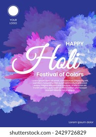 Creative Vector Illustartion of Happy Holi with Splash Style. Happy Hloi