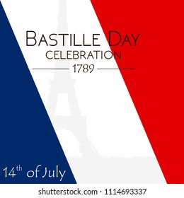 Creative vector illustration for the 14th of July. Happy Bastille Day.