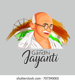 creative vector illustration for 2nd October Gandhi Jayanti with nice and beautiful design.