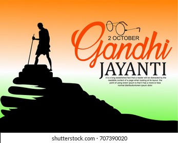 creative vector illustration for 2nd October Gandhi Jayanti with nice and beautiful design.