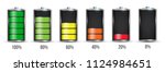 Creative vector illustration of 3d different charging status battery load isolated on transparent background. Discharged power sources. Art design. Abstract concept graphic element for displays, icon