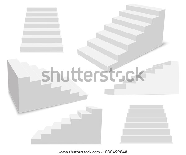 透明な背景に白いステージセットの3d内部階段のクリエイティブベクターイラスト アートデザイン階段 のステップコレクション 抽象的コンセプトグラフィックビジネスインフォグラフィックエレメント のベクター画像素材 ロイヤリティフリー