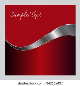 Creative vector illustration of the abstract frame red sample text on gray background