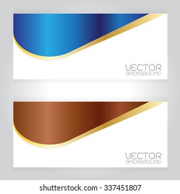 Creative vector illustration of the abstract triangle blue and brown two frame on gray background