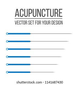 Creative vector illustration of acupuncture therapy isolated on transparent background. Art design spa treatments. Abstract concept graphic element