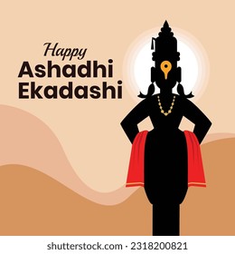 Kreative Vektorgrafik von Ashadhi Ekadashi