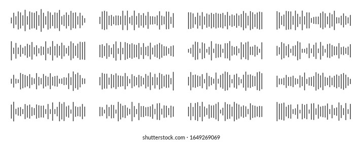 Creative Vector Illustration Of Audio, Sound Wave, Soundwave Line, Waveform Isolated On Background. Art Design Sound Spectrum, Equalizer Template. Abstract Concept Voice, Music Vibration Element