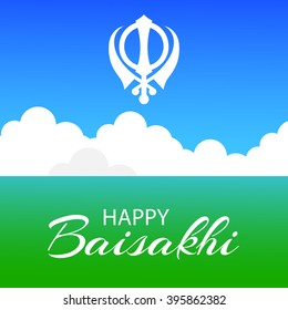 Creative vector illustration of a background for Happy Baisakhi.