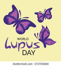 Creative Vector illustration of a Background Or Poster for World Lupus Day.