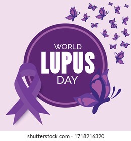 Creative Vector illustration of a Background Or Poster for World Lupus Day.