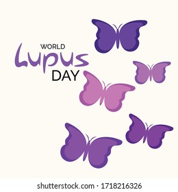 Creative Vector illustration of a Background Or Poster for World Lupus Day.