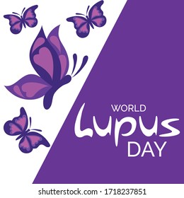 Creative Vector illustration of a Background Or Poster for World Lupus Day.