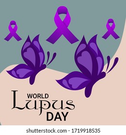 Kreative Vektorgrafik eines Hintergrundes oder Poster für den Lupus-Welttag.