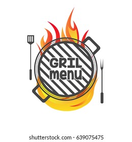 creative vector illustration of Barbecue party design,  invitation, logo. BBQ template menu design, Food flyer, advertisement, ad design.
