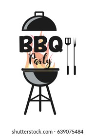 creative vector illustration of Barbecue party design,  invitation, logo. BBQ template menu design, Food flyer, advertisement, ad design.