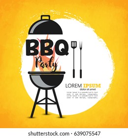 creative vector illustration of Barbecue party design,  invitation, logo. BBQ template menu design, Food flyer, advertisement, ad design.