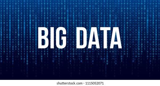 Creative vector illustration of BIG DATA analysis of Information. Science and technology background. Web display screen art design. Abstract concept graphic element for visual future analyze code