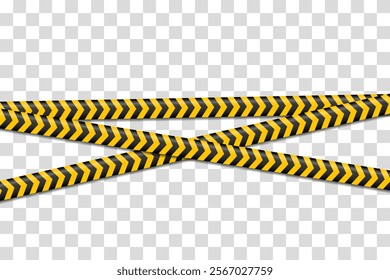 Creative vector illustration of black and yellow police stripe border. Warning label, warning tape, danger signs vector. Danger or hazard stripe. Under construction sign. Vector illustration.