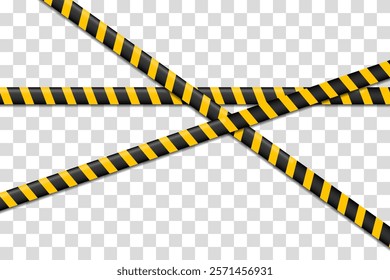 Creative vector illustration of black and yellow police stripe border. Warning label, warning tape, danger signs vector. Danger or hazard stripe. Under construction sign. Vector illustration.