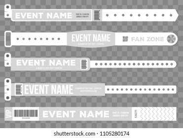 Creative vector illustration of bracelets for entrance to the event isolated on background. Art design. Abstract concept graphic element for concert fan zone, dancing club, party, music festival