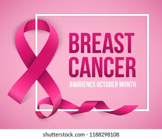 Creative vector illustration of breast cancer awareness campaign in october month background. Art design realistic stroke pink ribbon. Abstract concept graphic paper or fabric element Creative vector illustration of breast cancer awareness campaign in october month background. Art design realistic stroke pink ribbon. Abstract concept graphic paper or fabric element