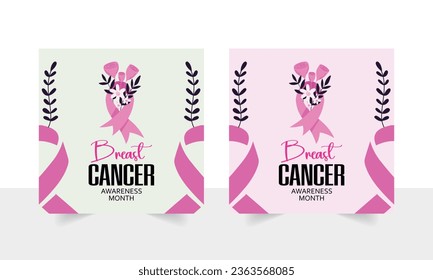 Creative vector illustration of breast cancer awareness campaign in October month background. Art design realistic stroke pink ribbon. Abstract concept graphic for breast cancer