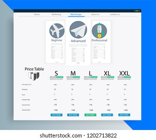 	
Creative vector illustration of business plans web comparison pricing table isolated on transparent background. Art design modern banner list. 