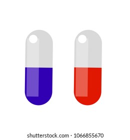 Creative vector illustration of capsule pills and medical pills. Pharmacy medication. Antibiotic image. 