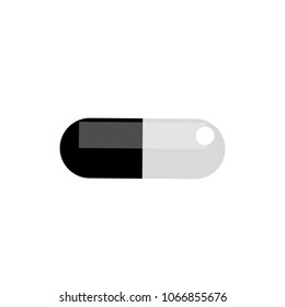 Creative vector illustration of capsule pills and medical pills. Pharmacy medication. Antibiotic image. 