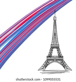 Creative Vector illustration, card, banner or poster for the French National Day. 14 th of July. Happy Bastille Day