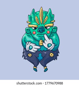 Creative Vector Illustration. Cartoon art for web and print.
