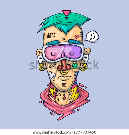 Creative Vector Illustration. Cartoon art for web and print.