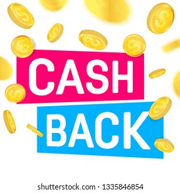 Creative vector illustration of cash back, cashback return, money refund tag isolated on background. Art design sticker, labels, emblem advertisement banner template. Abstract concept graphic element