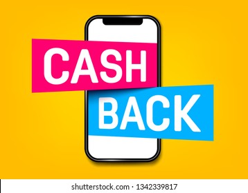 Creative vector illustration of cash back, cashback return, money refund tag isolated on background. Art design sticker, labels, emblem advertisement banner template. Abstract concept graphic element