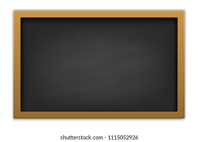 Creative vector illustration of chalkboard isolated on background. Art design blank template mockup blackboard. Concept graphic education and science element. Board, chalk, pencil. Back to school.