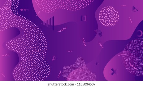 Creative vector illustration of children cartoon color splash background. Art design trendy 80s-90s memphis style. Geometric line shape pattern. Abstract concept graphic playground banner element