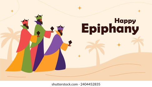 Creative Vector Illustration of the Christian Festival Epiphany Day or Día de los Reyes Magos