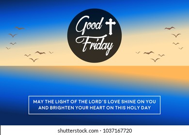 Creative vector illustration for christian religious occasion Good Friday. Can be  used for background, greetings, banners, poster, logo, symbol, religious elements and print. 