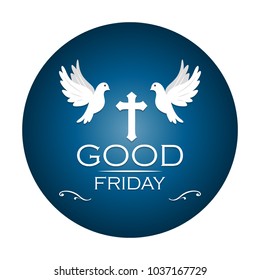 Creative vector illustration for christian religious occasion Good Friday. Can be  used for background, greetings, banners, poster, logo, symbol, religious elements and print. 