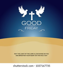 Creative vector illustration for christian religious occasion Good Friday. Can be  used for background, greetings, banners, poster, logo, symbol, religious elements and print. 