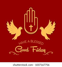 Creative vector illustration for christian religious occasion Good Friday. Can be  used for background, greetings, banners, poster, logo, symbol, religious elements and print. 
