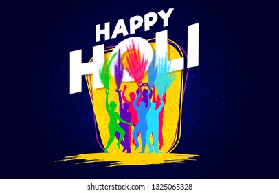 creative vector illustration. colored paint cloud. Indian festival of colors Holi happy. drawing elements to design a poster and flyer, gift cards, art. 