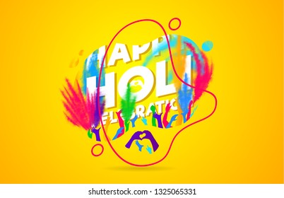 creative vector illustration. colored paint cloud. Indian festival of colors Holi happy. drawing elements to design a poster and flyer, gift cards, art. 