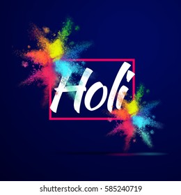 creative vector illustration. colored paint cloud. Indian festival of colors Holi happy. drawing elements to design a poster and flyer, gift cards, art.